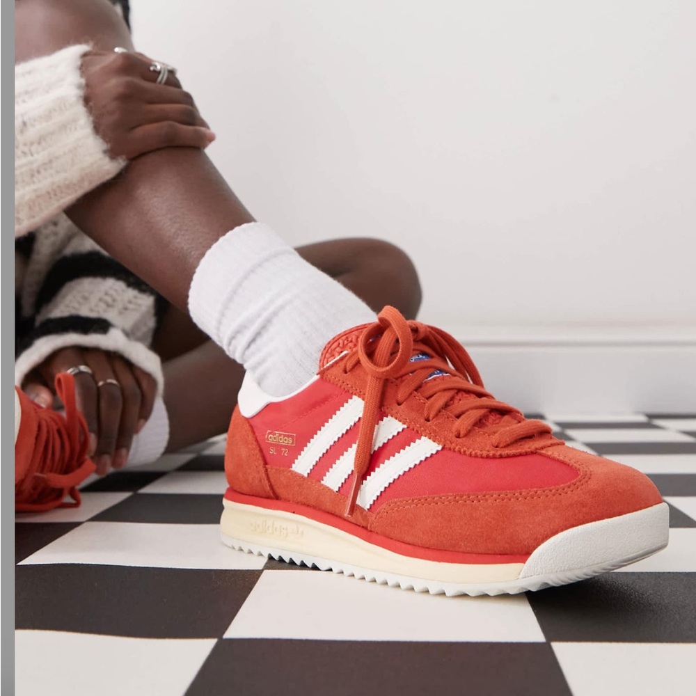 Adidas Orange Sneakers with White Accents